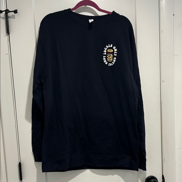 Locals Only Tops - Black Graphic Crewneck Sweatshirt - Local Logo